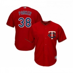 Youth Minnesota Twins 38 Blake Parker Replica Scarlet Alternate Cool Base Baseball Jersey 