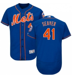 Mens Majestic New York Mets 41 Tom Seaver Royal Blue Alternate Flex Base Authentic Collection MLB Jersey