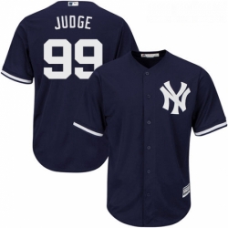 Youth Majestic New York Yankees 99 Aaron Judge Authentic Navy Blue Alternate MLB Jersey