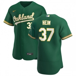 Oakland Athletics 37 Jonah Heim Men Nike Kelly Green Alternate 2020 Authentic Player MLB Jersey