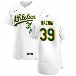 Oakland Athletics 39 Vimael Machin Men Nike White Home 2020 Authentic Player MLB Jersey