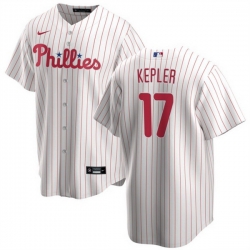 Men Philadelphia Phillies 17 Max Kepler White 2024 Cool Base Stitched Jersey