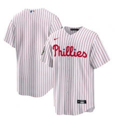 Men Philadelphia Phillies Blank White 2022 World Series Cool Base Stitched Baseball Jersey