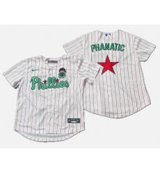 Men Philadelphia Phillies Phanatic White Green Cool Base Stitched Jersey