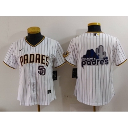 Women San Diego Padres Big Logo Cool Base Stitched Baseball Jersey 6