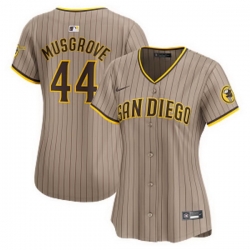 Women San Diego Padres  Joe Musgrove Tan Team  Stitched Baseball Jersey