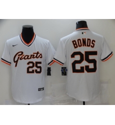 Men San Francisco Giants 25 Barry Bonds White Cool Base Stitched jersey