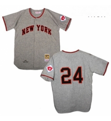 Mens Mitchell and Ness San Francisco Giants 24 Willie Mays Authentic Grey 1951 Throwback MLB Jersey