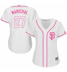 Womens Majestic San Francisco Giants 27 Juan Marichal Authentic White Fashion Cool Base MLB Jersey