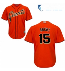 Youth Majestic San Francisco Giants 15 Bruce Bochy Replica Orange Alternate Cool Base MLB Jersey