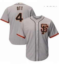 Youth Majestic San Francisco Giants 4 Mel Ott Authentic Grey Road 2 Cool Base MLB Jersey