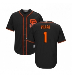 Youth San Francisco Giants 1 Kevin Pillar Replica Black Alternate Cool Base Baseball Jersey 