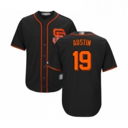 Youth San Francisco Giants 19 Tyler Austin Replica Black Alternate Cool Base Baseball Jersey 