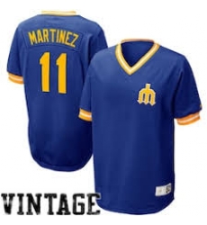 Men  Seattle Mariners Nike Edgar Martinez Cooperstown Collection Throwback Jersey Royal Blue