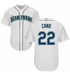 Youth Majestic Seattle Mariners 22 Robinson Cano Replica White Home Cool Base MLB Jersey