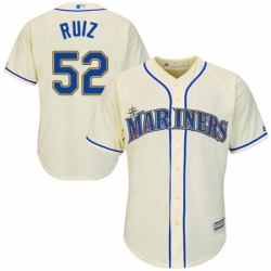 Youth Majestic Seattle Mariners 52 Carlos Ruiz Replica Cream Alternate Cool Base MLB Jersey