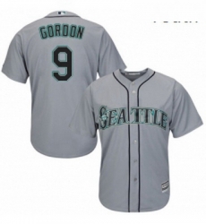 Youth Majestic Seattle Mariners 9 Dee Gordon Replica Grey Road Cool Base MLB Jersey 