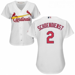 Womens Majestic St Louis Cardinals 2 Red Schoendienst Replica White Home Cool Base MLB Jersey