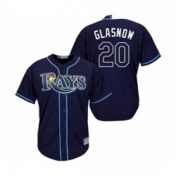 Youth Tampa Bay Rays 20 Tyler Glasnow Replica Navy Blue Alternate Cool Base Baseball Jersey 