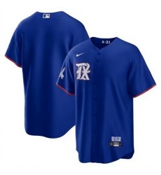 Men Texas Rangers Blank Royal 2023 City Connect Stitched Baseball Jersey