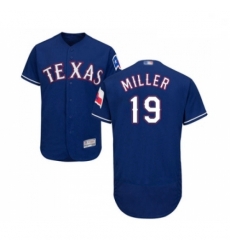 Mens Texas Rangers 19 Shelby Miller Royal Blue Alternate Flex Base Authentic Collection Baseball Jersey