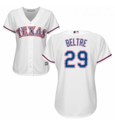 Womens Majestic Texas Rangers 29 Adrian Beltre Authentic White Home Cool Base MLB Jersey