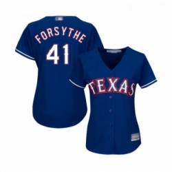 Womens Texas Rangers 41 Logan Forsythe Replica Royal Blue Alternate 2 Cool Base Baseball Jersey 