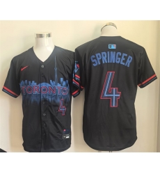 Men Toronto Blue Jays 4 George Springer Navy 2024 City Connect Limited Stitched Baseball Jersey Men Toronto Blue Jays 4 George Springer Navy 2024 City Connect Limited Stitched Baseball Jersey