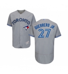 Mens Toronto Blue Jays 27 Vladimir Guerrero Jr Grey Road Flex Base Jersey Au