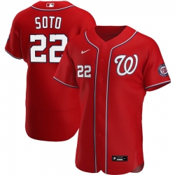 Men Washington Nationals 22 Juan Soto Men Nike Red Alternate 2020 Flex Base Player MLB Jersey