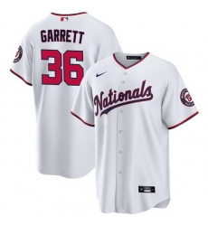 Men Washington Nationals 36 Stone Garrett White Cool Base Stitched Baseball Jersey