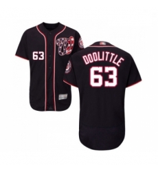 Mens Washington Nationals 63 Sean Doolittle Navy Blue Alternate Flex Base Authentic Collection MLB JerseyBaseb