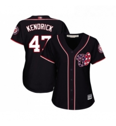 Womens Washington Nationals 47 Howie Kendrick Replica Navy Blue Alternate 2 Cool Base Baseball Jersey 