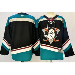 Men Anaheim Ducks Blank Black Teal 2024 25 Stitched Jersey