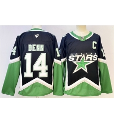Men Dallas Stars 14 Jamie Benn Black 2025 26 With C Patch Alternate Stitched Hockey Jersey Men Dallas Stars 14 Jamie Benn Black 2025 26 With C Patch Alternate Stitched Hockey Jersey
