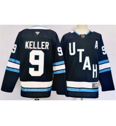 Men Utah Hockey Club 9 Clayton Keller Navy Stitched Jersey