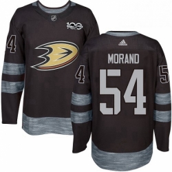 Mens Adidas Anaheim Ducks 54 Antoine Morand Premier Black 1917 2017 100th Anniversary NHL Jersey 