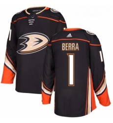 Youth Adidas Anaheim Ducks 1 Reto Berra Premier Black Home NHL Jersey 