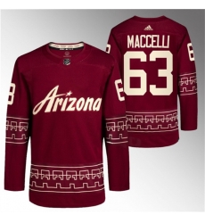 Men Arizona Coyotes 63 Matias Maccelli Garnet Alternate Pro Jersey