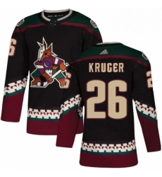 Youth Adidas Arizona Coyotes 26 Marcus Kruger Authentic Black Alternate NHL Jersey 