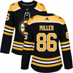 Womens Adidas Boston Bruins 86 Kevan Miller Premier Black Home NHL Jersey 