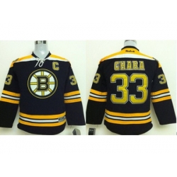 Kids Boston Bruins 33 Zdeno Chara Black NHL Hockey Jerseys