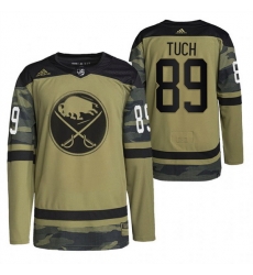 Men Buffalo Sabres 89 Alex Tuch 2022 Camo Military Appreciation Night Stitched jersey