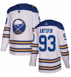 Mens Adidas Buffalo Sabres 93 Victor Antipin Authentic White 2018 Winter Classic NHL Jersey 