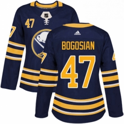 Womens Adidas Buffalo Sabres 47 Zach Bogosian Premier Navy Blue Home NHL Jersey 