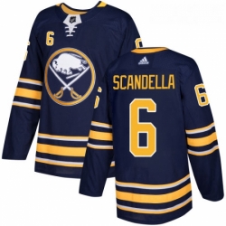 Youth Adidas Buffalo Sabres 6 Marco Scandella Authentic Navy Blue Home NHL Jersey 