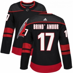 Womens Adidas Carolina Hurricanes 17 Rod BrindAmour Premier Black Alternate NHL Jerse