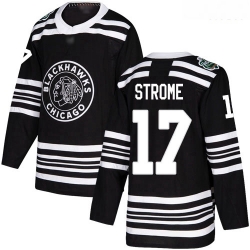 Blackhawks #17 Dylan Strome Black Authentic 2019 Winter Classic Stitched Hockey Jersey