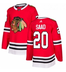 Youth Adidas Chicago Blackhawks 20 Brandon Saad Authentic Red Home NHL Jersey 