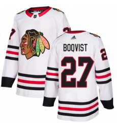 Youth Adidas Chicago Blackhawks 27 Adam Boqvist Authentic White Away NHL Jersey 